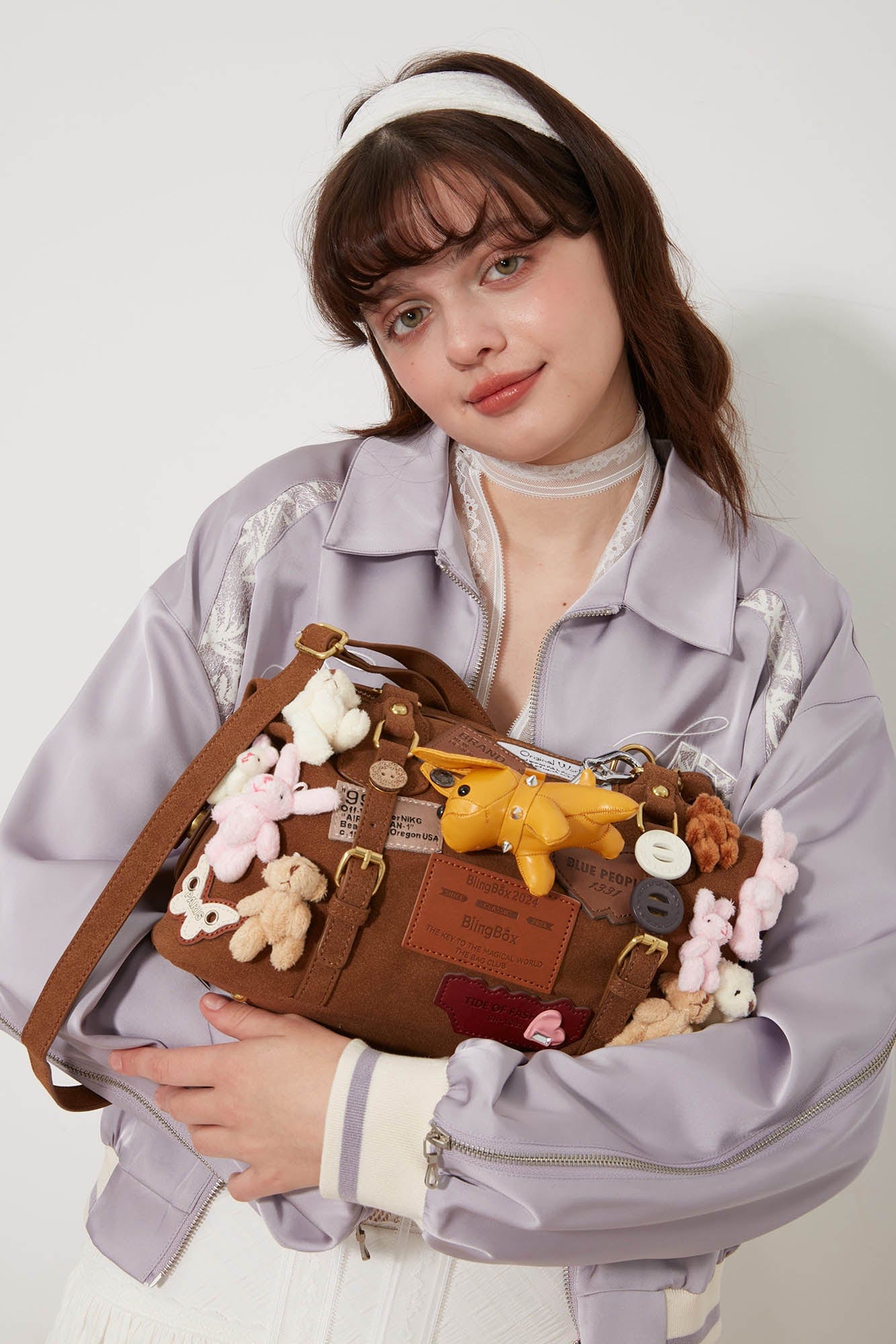 Cozy Animal Charm Shoulder Bag -  plush bag - Charming Cozy Animal Shoulder Bag with Plush Details - View 7