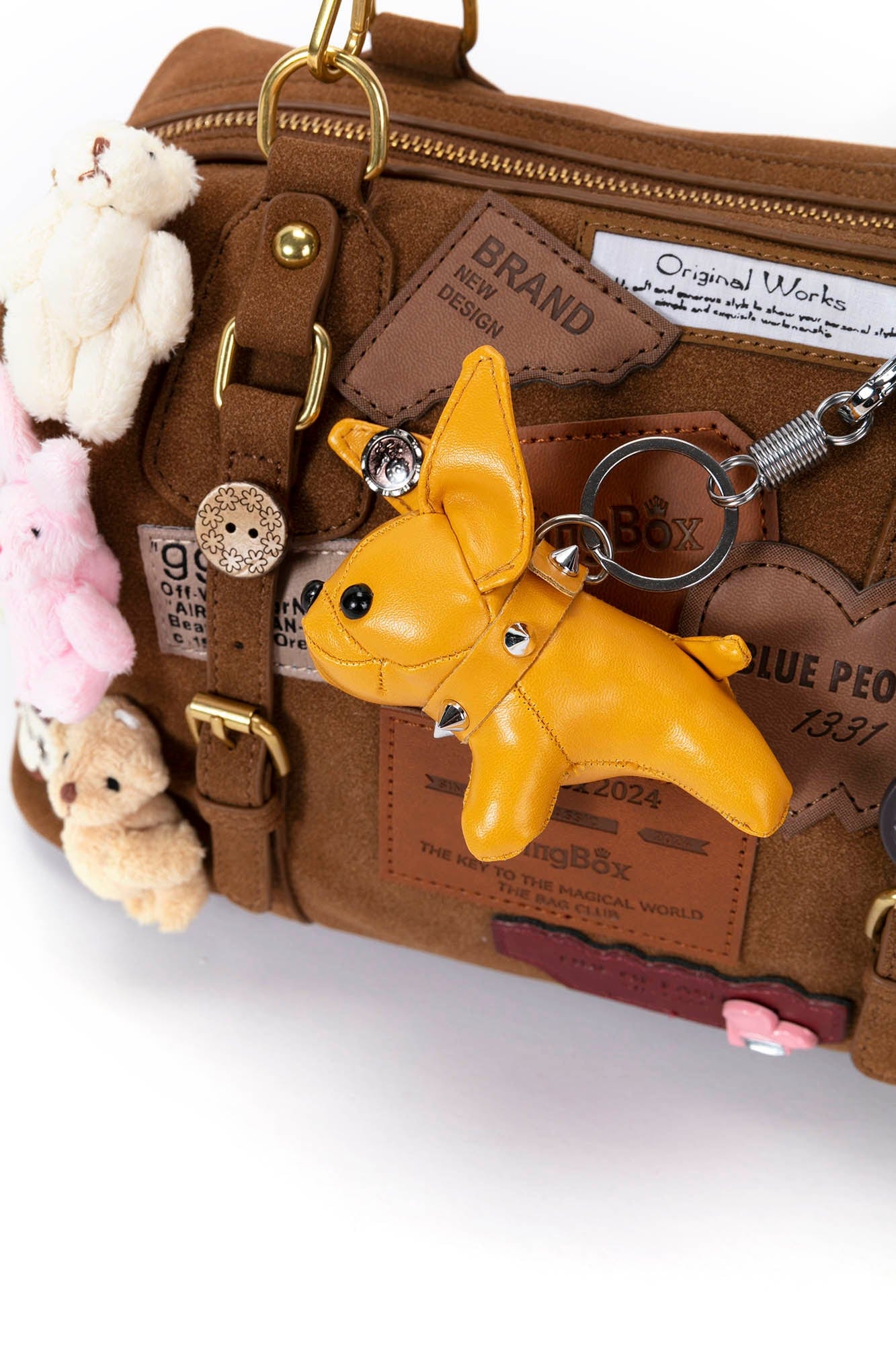 Cozy Animal Charm Shoulder Bag - shoulder bag - Charming Cozy Animal Shoulder Bag with Plush Details - View 15