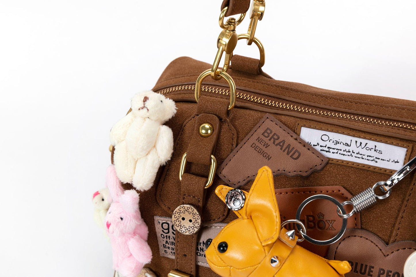 Cozy Animal Charm Shoulder Bag - versatile shoulder bag - Charming Cozy Animal Shoulder Bag with Plush Details - View 16