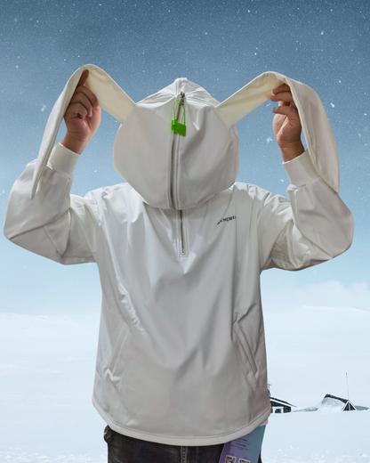 Cozy Bunny Ears Hoodie -  bunny ears - Waterproof Insulated Hoodie with Bunny Ears for Winter - View 4
