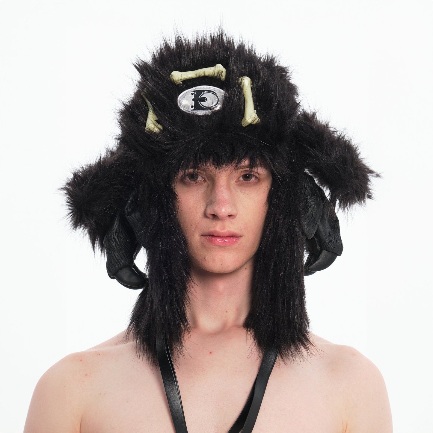 Cozy Claw Faux Fur Hat - faux fur hat - Stylish Faux Fur Winter Hat with Tribal Design - Main view