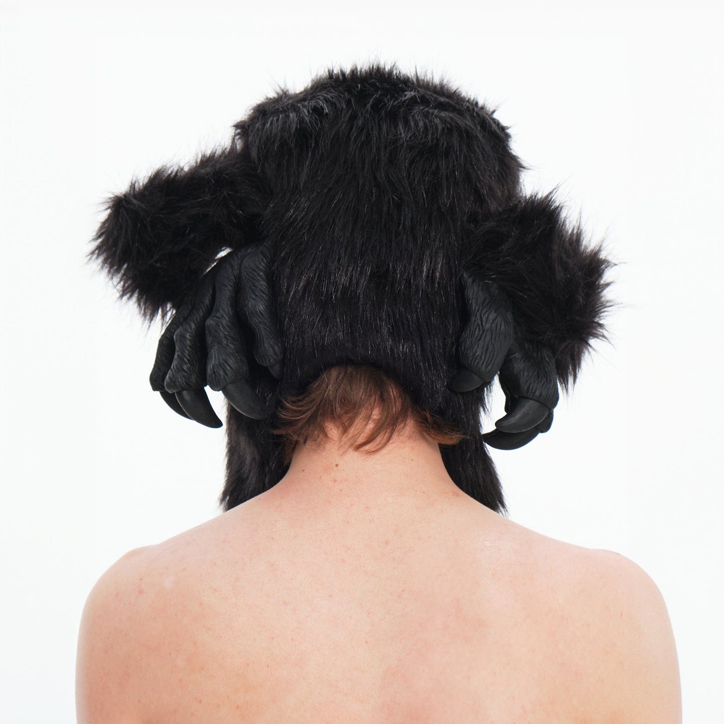 Cozy Claw Faux Fur Hat - winter techwear - Stylish Faux Fur Winter Hat with Tribal Design - View 3