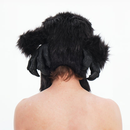 Cozy Claw Faux Fur Hat - winter techwear - Stylish Faux Fur Winter Hat with Tribal Design - View 3