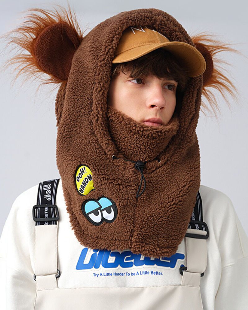 Cozy & Cute Unisex Ski Mask - fluffy outdoor face mask - Cozy Unisex Ski Mask for Comfort and Style - Main view