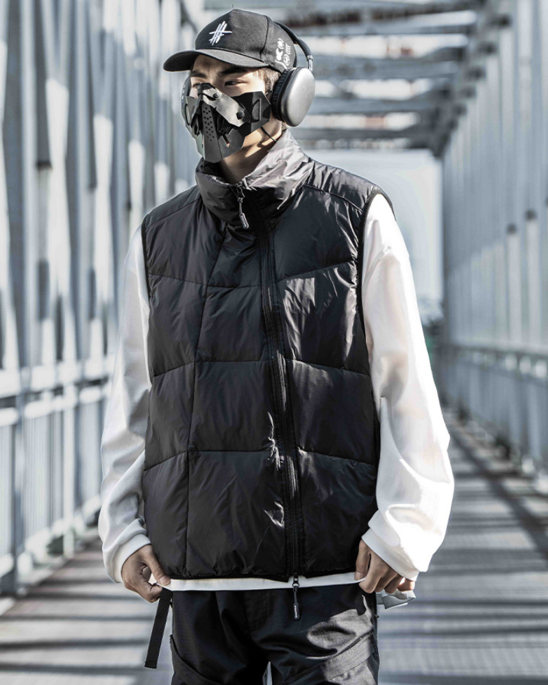 Cozy Diagonal Zipper Winter Vest -  cozy - Cozy Diagonal Zipper Winter Vest for Comfortable Layering - View 4