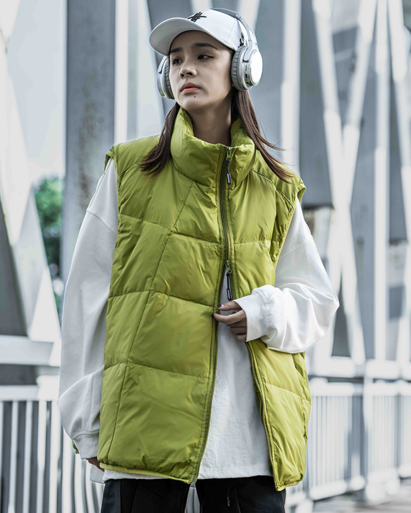 Cozy Diagonal Zipper Winter Vest -  techwear - Cozy Diagonal Zipper Winter Vest for Comfortable Layering - View 9