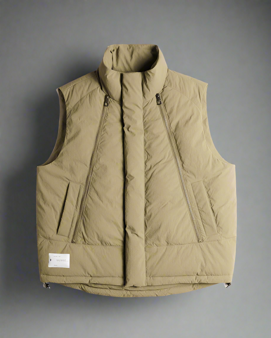 Cozy Double Zipper Cotton Vest - vest - Stylish Double Zipper Cotton Vest for Winter Comfort - View 2