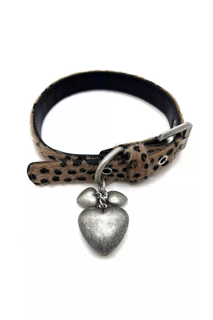 Cozy Heart Metal Choker -  fashion accessory - Cozy Heart Choker with Soft Mohair Strap - View 11