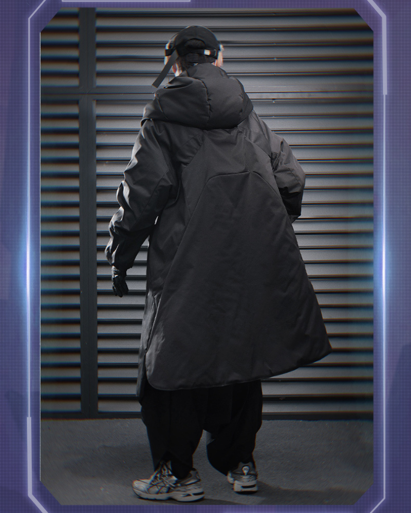 Cozy Irregular Long Winter Coat -  durable winter coat - Cozy Irregular Long Winter Coat for Stylish Warmth - View 4