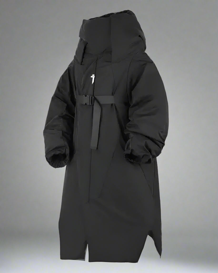 Cozy Irregular Long Winter Coat -  polyester coat - Cozy Irregular Long Winter Coat for Stylish Warmth - View 7