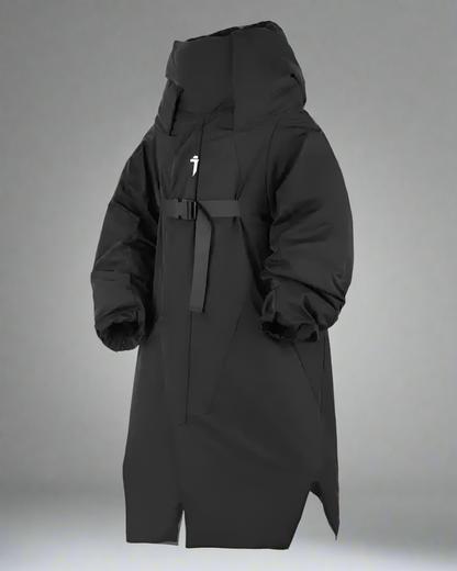 Cozy Irregular Long Winter Coat -  polyester coat - Cozy Irregular Long Winter Coat for Stylish Warmth - View 7