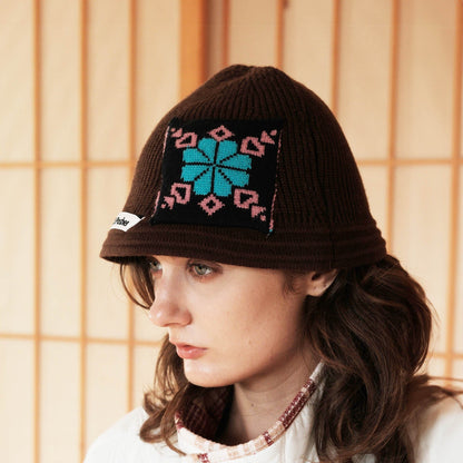 Cozy Knitted Edelweiss Bucket Hat - fisherman-style bucket hat - Comfortable Knitted Bucket Hat for All Seasons - View 2