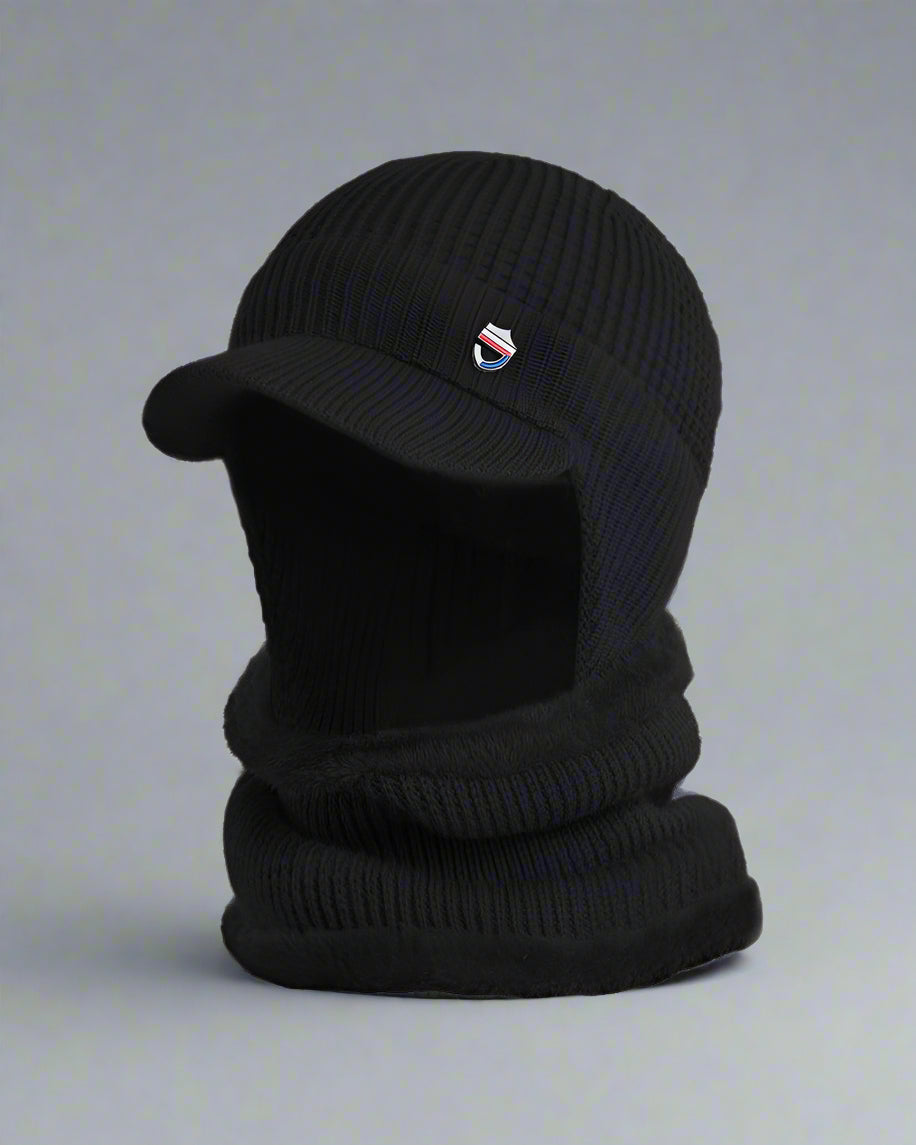 Cozy Knitted Ski Mask Hat - ski mask - Stylish Cozy Knitted Ski Mask Hat for Cold Weather - Main view