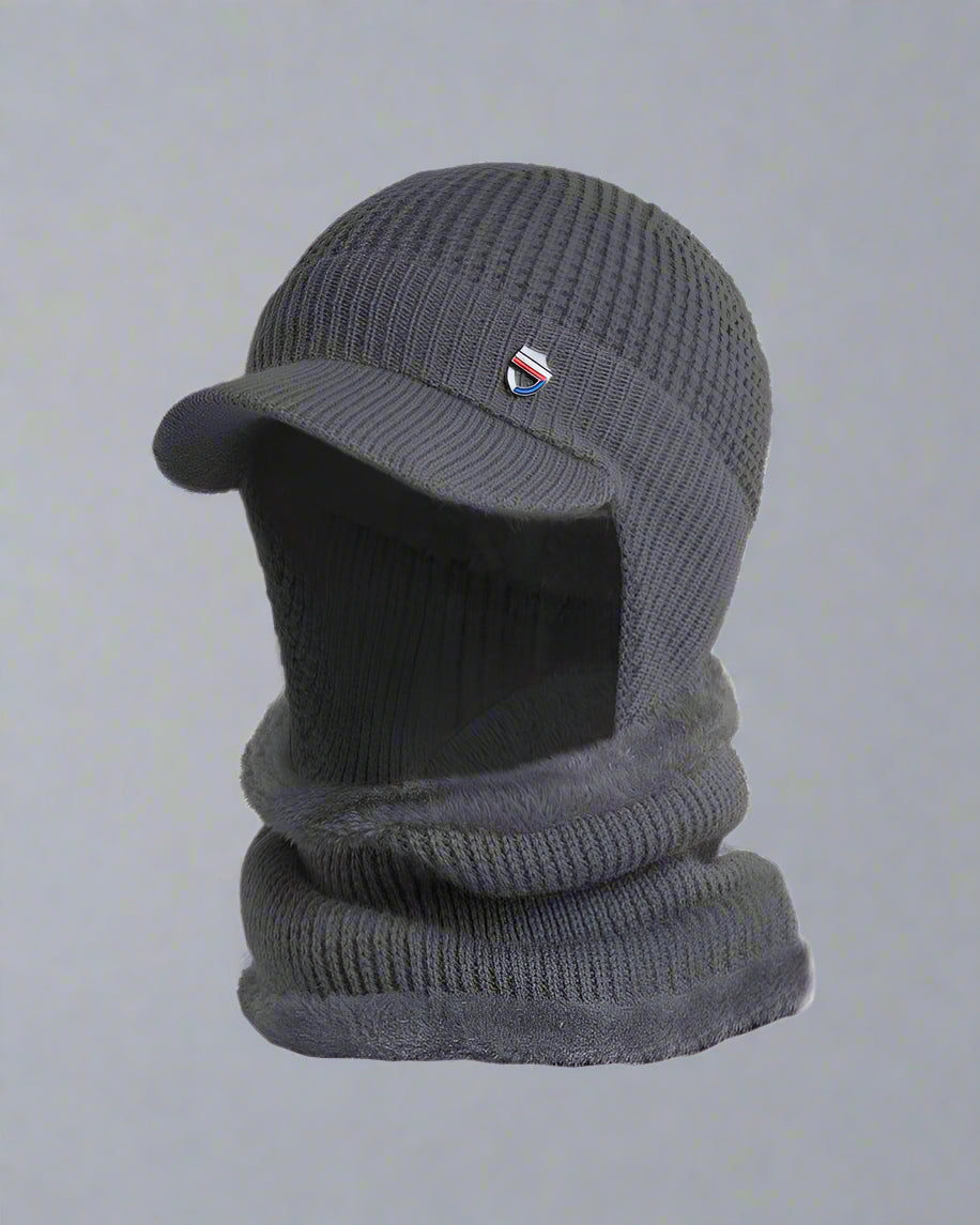 Cozy Knitted Ski Mask Hat - warm protection ski mask - Stylish Cozy Knitted Ski Mask Hat for Cold Weather - View 2
