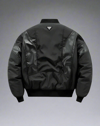 Cozy Patchwork Bomber Jacket - stylish bomber jacket - Cozy Patchwork Bomber Jacket for Urban Style - View 2
