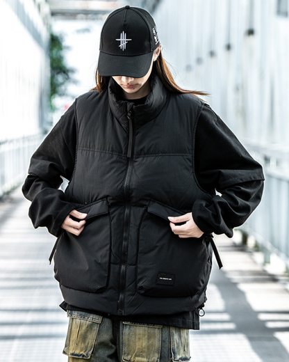 Cozy Unisex Winter Puffer Vest - winter techwear - Cozy Unisex Winter Puffer Vest for Cold Weather - View 3