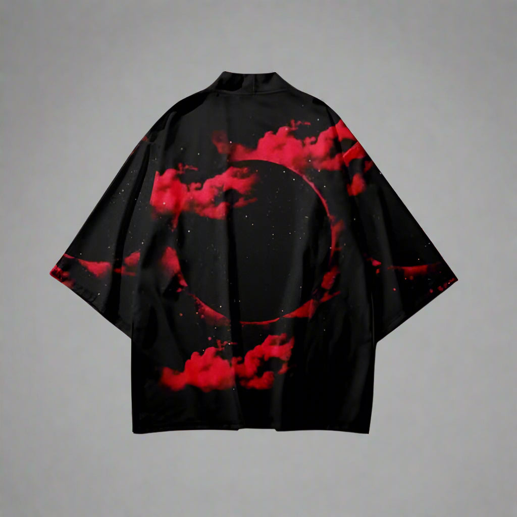 Crimson Crescent Kimono - kimono - Crimson Crescent Kimono - Stylish Streetwear Cardigan - View 2