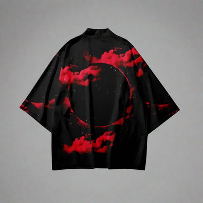 Crimson Crescent Kimono - kimono - Crimson Crescent Kimono - Stylish Streetwear Cardigan - View 2
