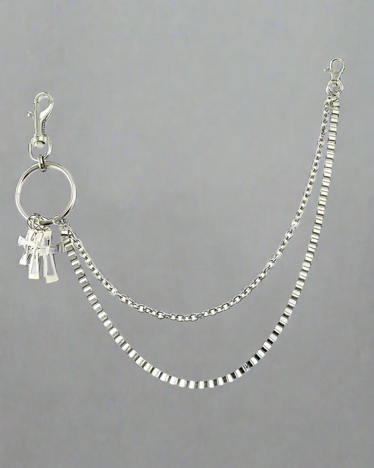 Crossbody Pants Chain Accessory - pants chain - Crossbody Pants Chain: A Stylish Techwear Accessory - Main view