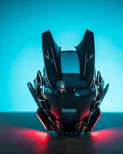 Customizable Cyberpunk Rhythm Helmet -  adjustable fit - Customizable Cyberpunk Helmet with LED Lights - View 12