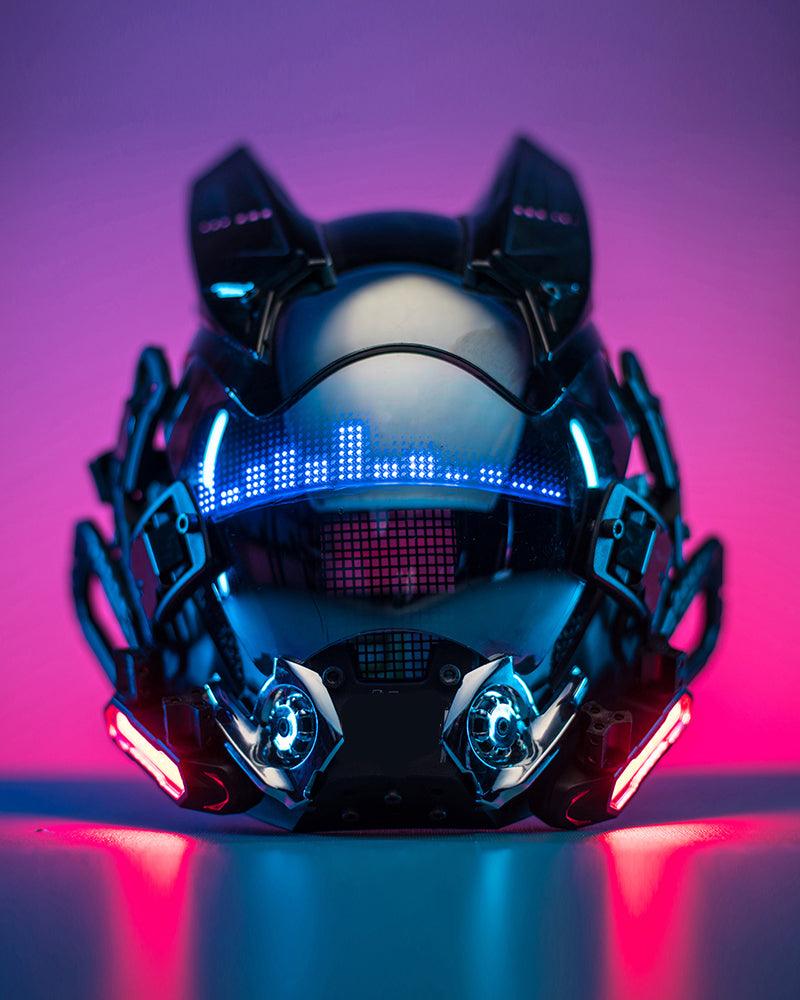 Customizable Cyberpunk Rhythm Helmet - cyberpunk helmet - Customizable Cyberpunk Helmet with LED Lights - Main view