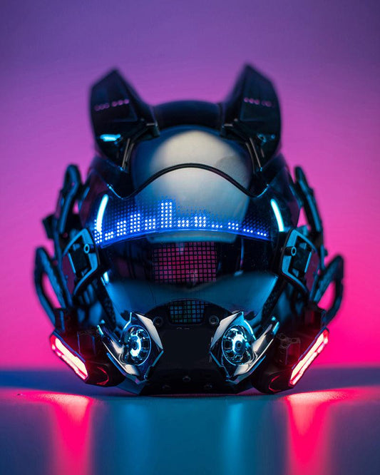 Customizable Cyberpunk Rhythm Helmet - cyberpunk helmet - Customizable Cyberpunk Helmet with LED Lights - Main view