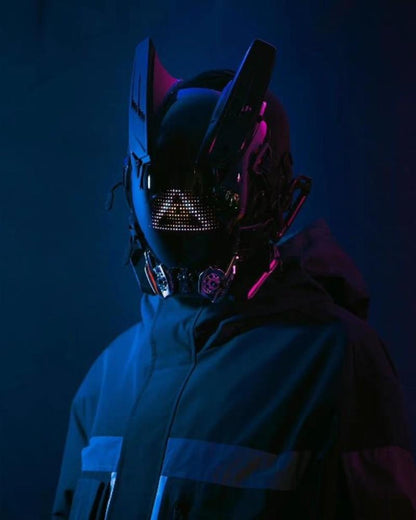 Customizable Cyberpunk Rhythm Helmet - cyberpunk helmet - Customizable Cyberpunk Helmet with LED Lights - View 10