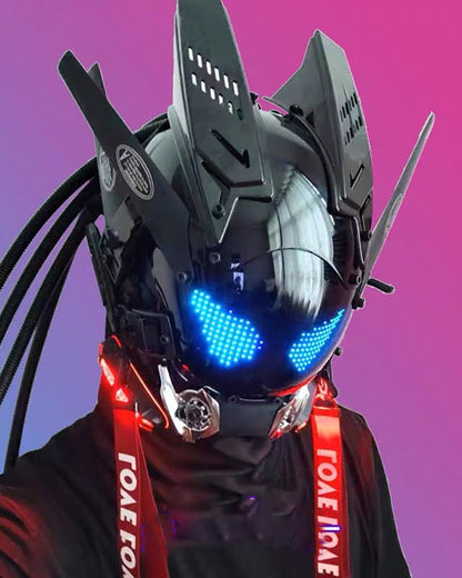Customizable Cyberpunk Rhythm Helmet - cyberpunk mask - Customizable Cyberpunk Helmet with LED Lights - View 2
