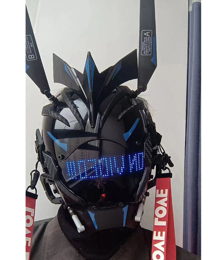 Customizable Cyberpunk Rhythm Helmet -  decorative use - Customizable Cyberpunk Helmet with LED Lights - View 5