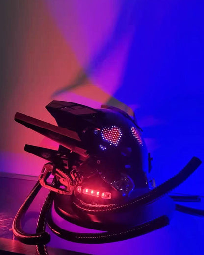 Customizable Cyberpunk Rhythm Helmet -  premium pc material - Customizable Cyberpunk Helmet with LED Lights - View 16