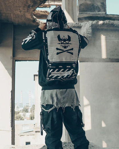 Cyber Chic Zip-Up Hoodie -  cyberpunk hoodie - Cyber Chic Zip-Up Hoodie for Everyday Style - View 5
