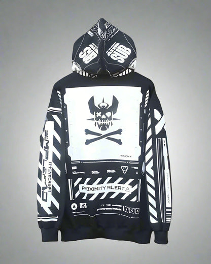 Cyber Chic Zip-Up Hoodie -  techwear jacket - Cyber Chic Zip-Up Hoodie for Everyday Style - View 7