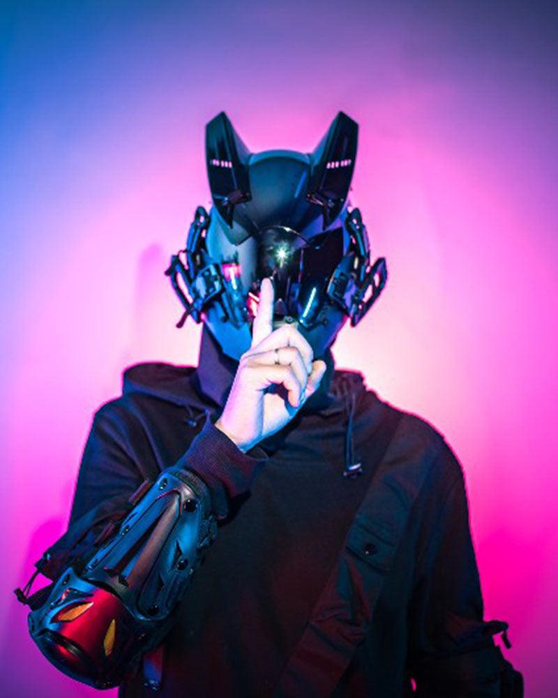 Cyberpunk Adventure Helmet Mask -  futuristic aesthetics - Cyberpunk Adventure Helmet Mask for Futuristic Style - View 5