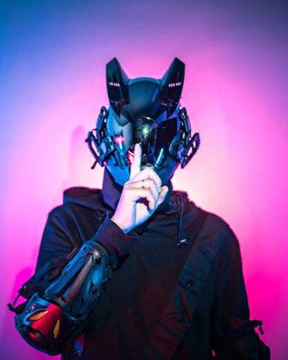 Cyberpunk Adventure Helmet Mask -  futuristic aesthetics - Cyberpunk Adventure Helmet Mask for Futuristic Style - View 5