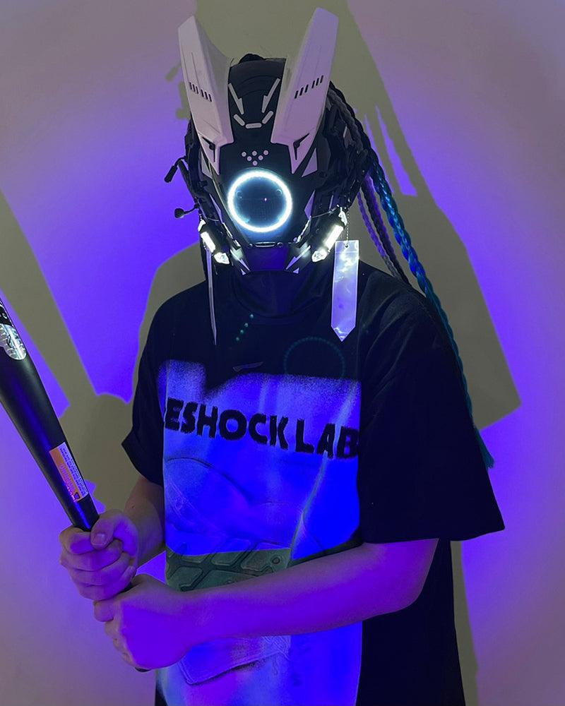 Cyberpunk Dreadlock LED Helmet - cyberpunk - Cyberpunk Dreadlock LED Helmet for Unique Style - View 2