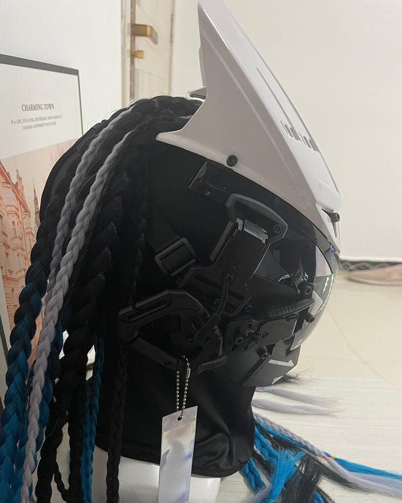 Cyberpunk Dreadlock LED Helmet -  futuristic - Cyberpunk Dreadlock LED Helmet for Unique Style - View 13