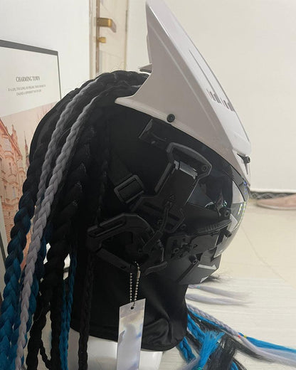 Cyberpunk Dreadlock LED Helmet -  futuristic - Cyberpunk Dreadlock LED Helmet for Unique Style - View 13