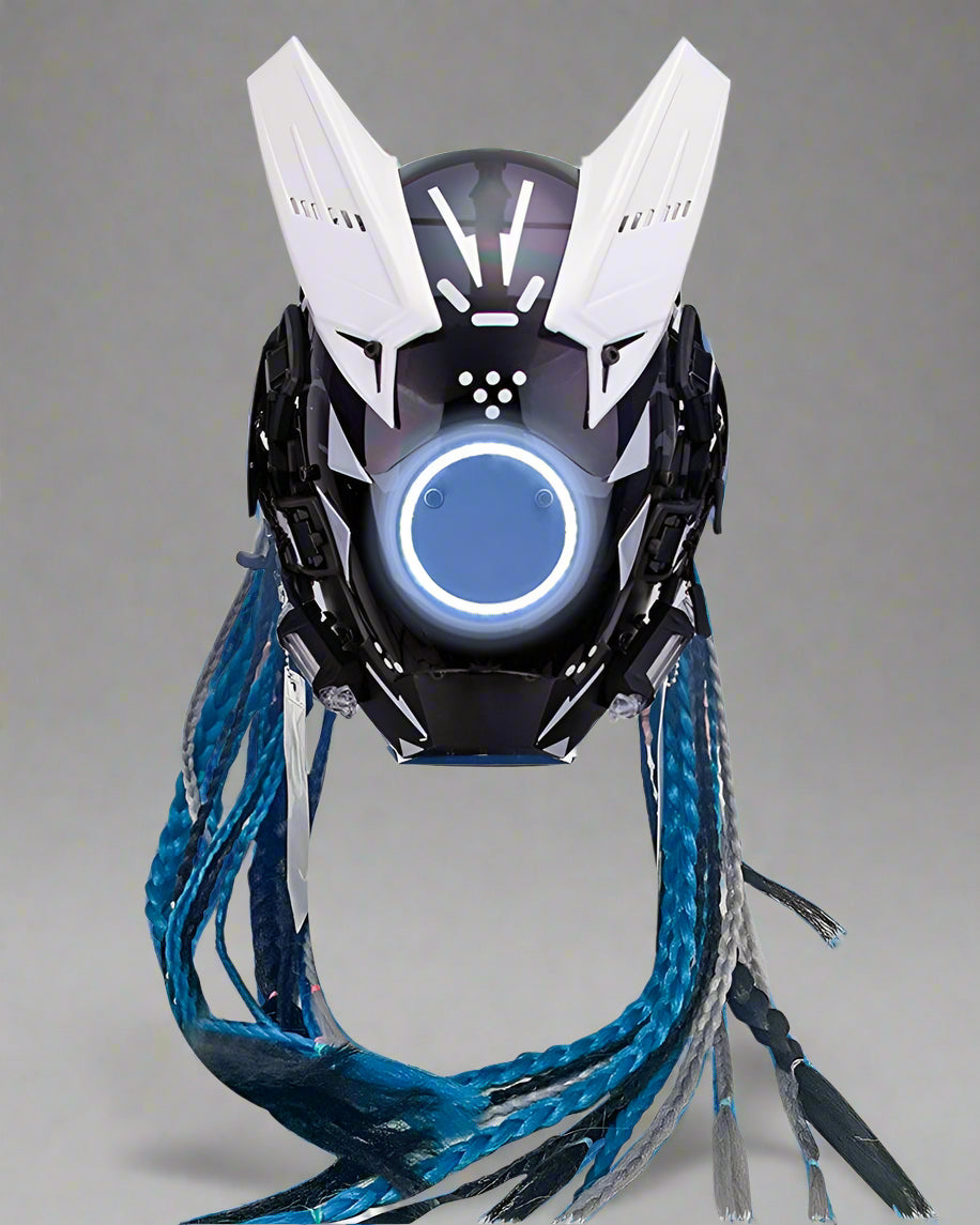 Cyberpunk Dreadlock LED Helmet -  led helmet - Cyberpunk Dreadlock LED Helmet for Unique Style - View 14