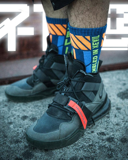 Cyberpunk Functional Socks - 3 Pairs -  functional socks - Cyberpunk Kanji Socks – 3 Pack of Comfortable Cotton - View 7