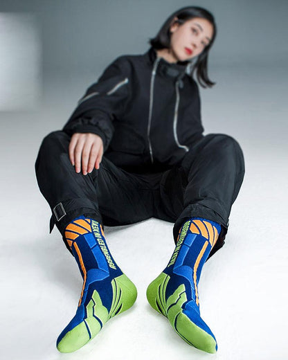Cyberpunk Functional Socks - 3 Pairs - cyberpunk socks - Cyberpunk Kanji Socks – 3 Pack of Comfortable Cotton - View 8