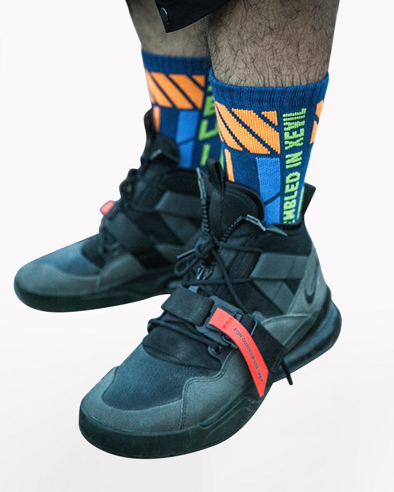Cyberpunk Functional Socks - 3 Pairs - techwear socks - Cyberpunk Kanji Socks – 3 Pack of Comfortable Cotton - View 3
