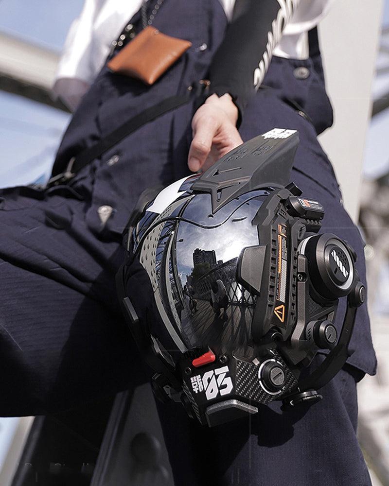 Cyberpunk Futuristic Helmet Mask -  cosplay accessories - Futuristic Cyberpunk Helmet Mask for Events - View 13