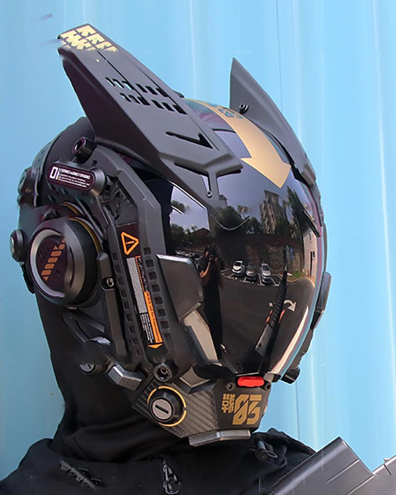 Cyberpunk Futuristic Helmet Mask -  cosplay accessories - Futuristic Cyberpunk Helmet Mask for Events - View 4