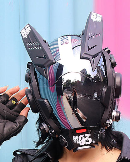 Cyberpunk Futuristic Helmet Mask -  cosplay - Futuristic Cyberpunk Helmet Mask for Events - View 3
