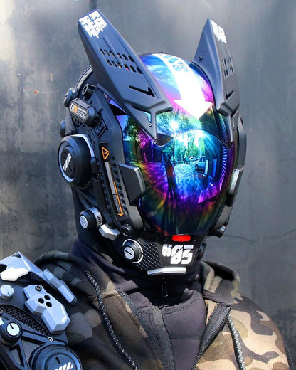 Cyberpunk Futuristic Helmet Mask - cyberpunk - Futuristic Cyberpunk Helmet Mask for Events - Main view
