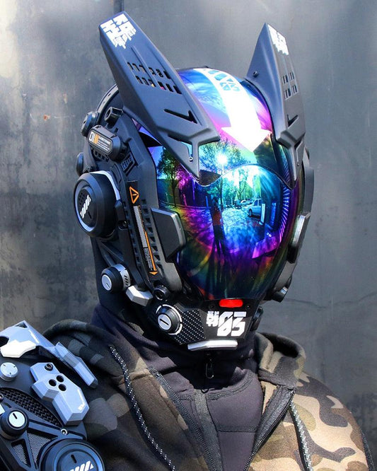 Cyberpunk Futuristic Helmet Mask - cyberpunk - Futuristic Cyberpunk Helmet Mask for Events - Main view