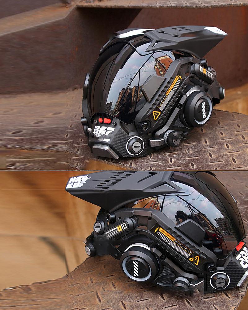 Cyberpunk Futuristic Helmet Mask - futuristic helmet - Futuristic Cyberpunk Helmet Mask for Events - View 11