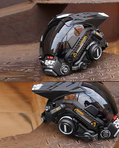 Cyberpunk Futuristic Helmet Mask - futuristic helmet - Futuristic Cyberpunk Helmet Mask for Events - View 11