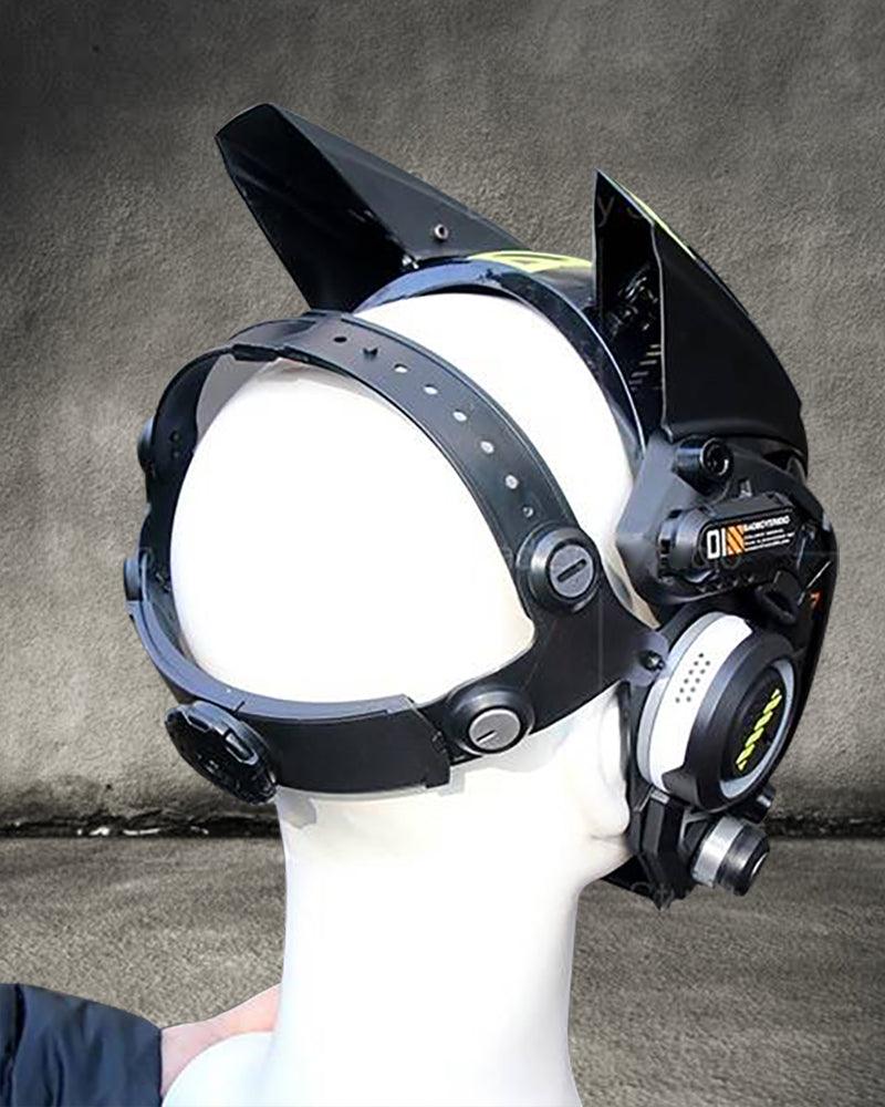 Cyberpunk Futuristic Helmet Mask -  helmet mask - Futuristic Cyberpunk Helmet Mask for Events - View 16