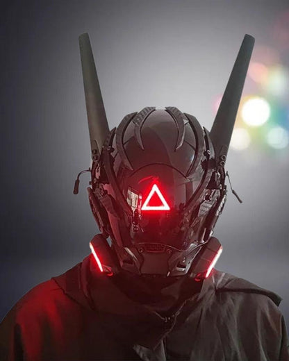 Cyberpunk Futuristic Winged Mask -  black mask - Futuristic Cyberpunk Winged Mask for Bold Looks - View 3